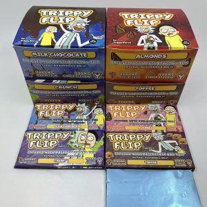 TRIPPY FLIP CHOCOLATE BAR INFUSED WITH PSILOCYBIN 5000MG + THC 500MG LIQUID DIAMOND